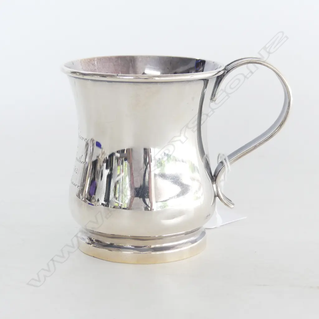 SMALL S/SILVER MUG 172GMS H80MM Image 1++