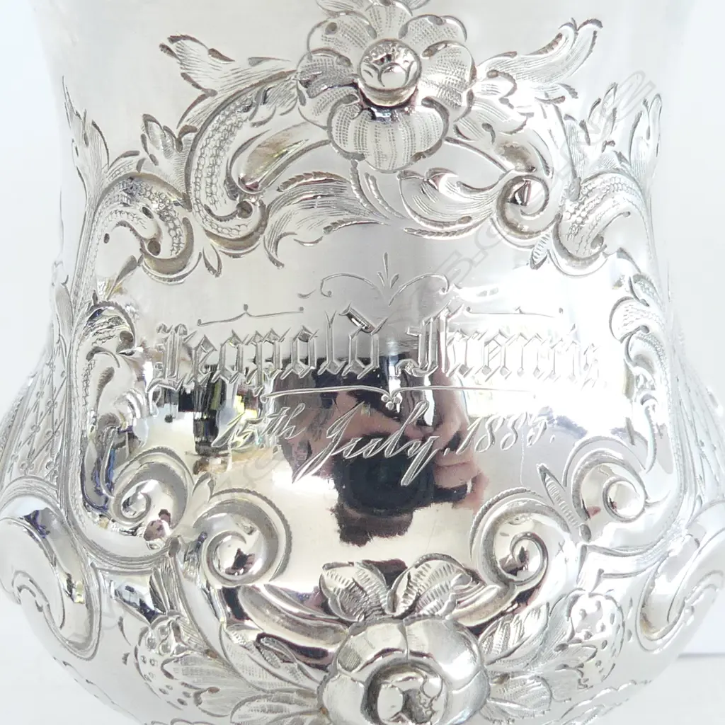 STG SILVER CHRISTENING CUP B'HAM 1864 112 GM Image 1++