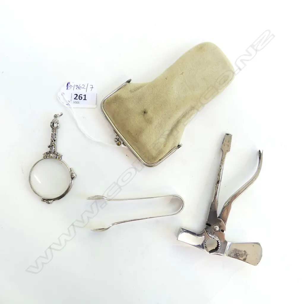 LORGNETTE, PR STG TONGS 13gm, PLIERS (CASED) Image 1++