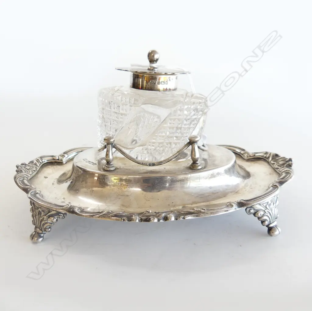STG SILVER INKWELL, SHEFFIELD 1905 302gm Image 1++