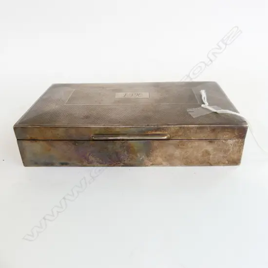 STG SILVER CIGARETTE BOX, B'HAM 1958 150x90mm 353gm