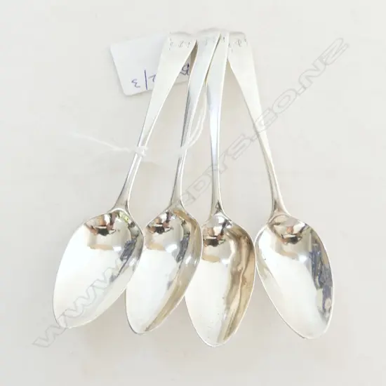 4 STG SILVER TEASPOONS PETER & WILLIAM BATEMAN LONDON 1806 58 GM