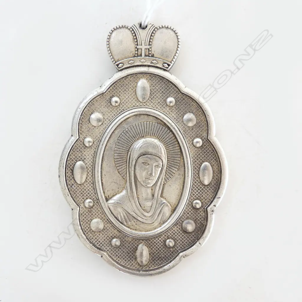 RUSSIAN  MADONNA PENDANT 103gm (marked but testing as 97% Zinc) Image 1++