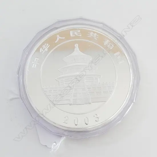 1KG COIN 2003 PANDA FAKE? Dia,100mm in plastic proof type case  (423 gms)