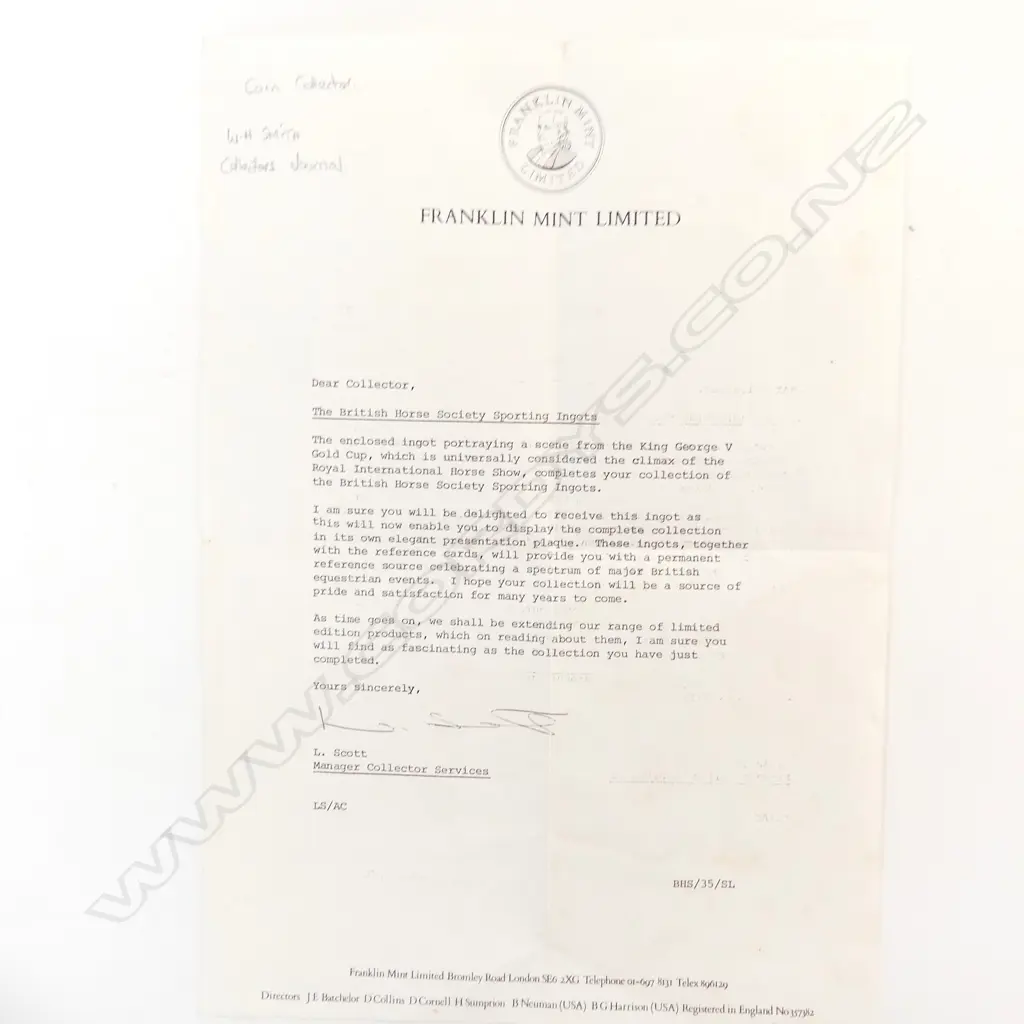 35 STG SILVER INGOTS 24.5gm / 850gm, BRITISH HORSE SOCIETY, FRAMED Image 1++