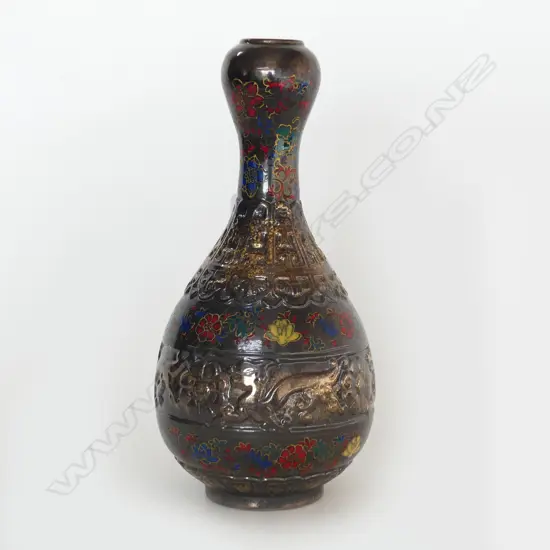CHINESE BROWN GLAZED VASE H280MM