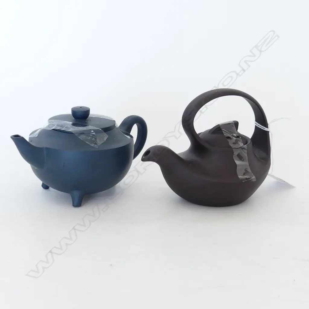 2 YIXING ORIENTAL TEAPOTS, (1 Chinese 1970's), H.100mm Image 1++