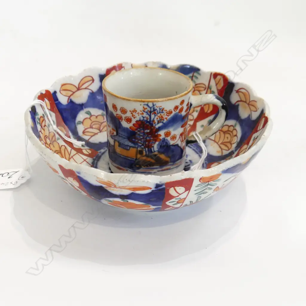JAPANESE IMARI BOWL AND SMALL MUG D 150 MM Image 1++