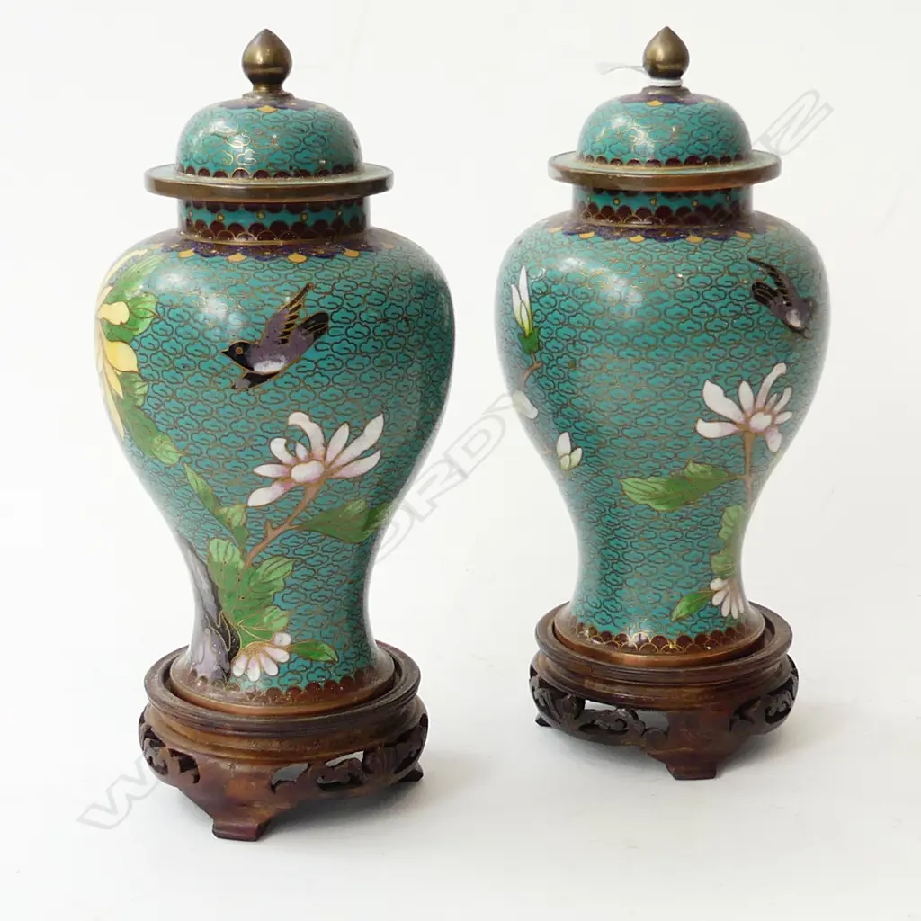 PR CLOISONNÉ URN’S H220MM ON BASES Image 1++