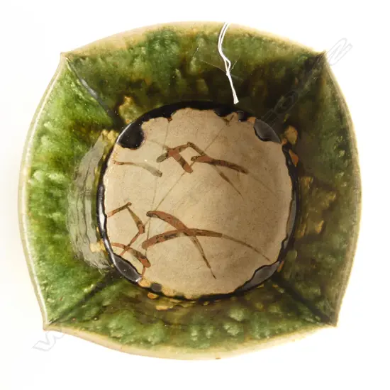 SETO ORIBE BOWL 18TH C SOME WEAR ON CORNERS H100 W210MM