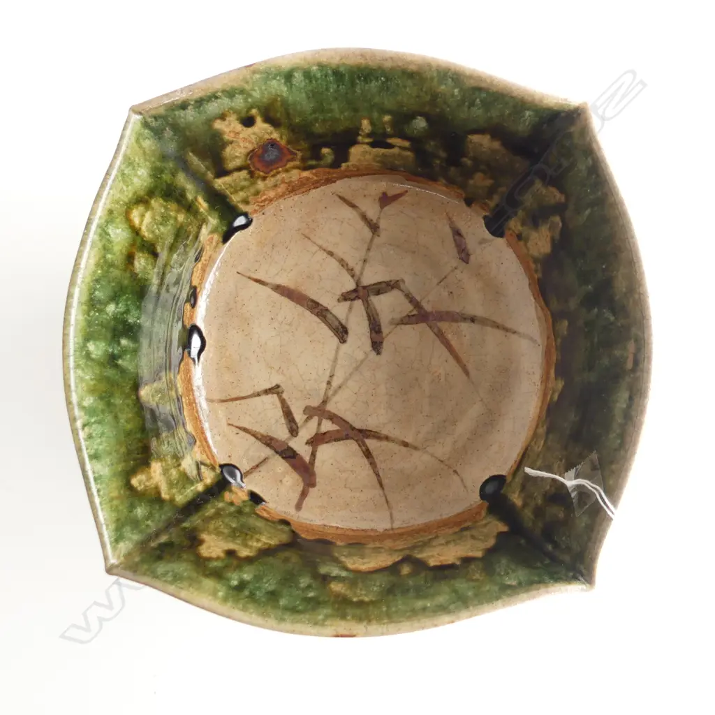 SETO ORIBE BOWL 18TH C SOME WEAR ON CORNERS H100 W210MM Image 1++