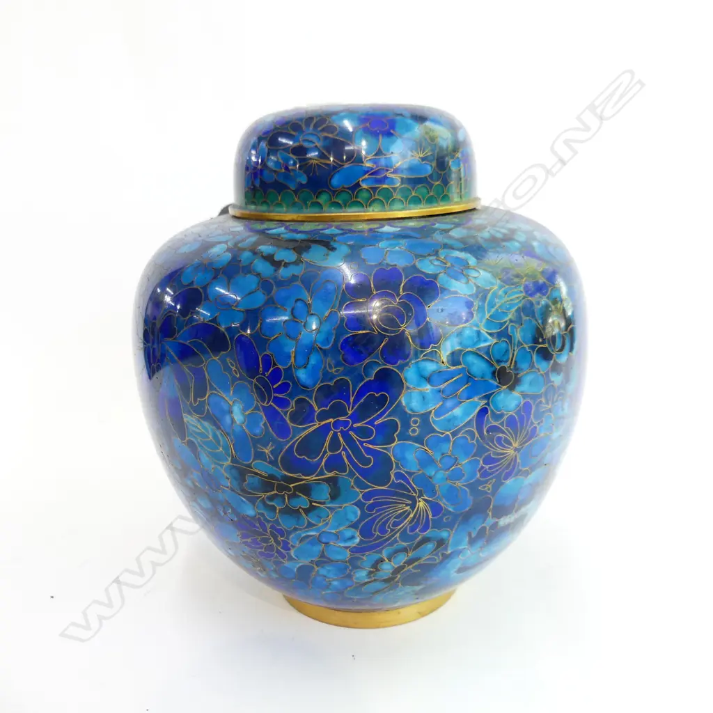 CHINESE LIDDED CLOISONE GINGER JAR H200MM Image 1++