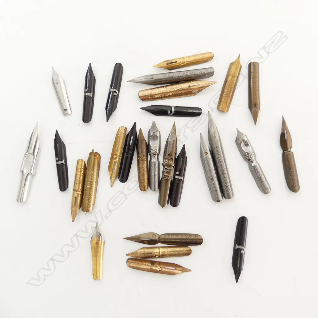 28 VINTAGE FOUNTAIN PEN NIBS – BRANDAUER & CO BIRMINGHAM, COLLINS ETC  Image 1++