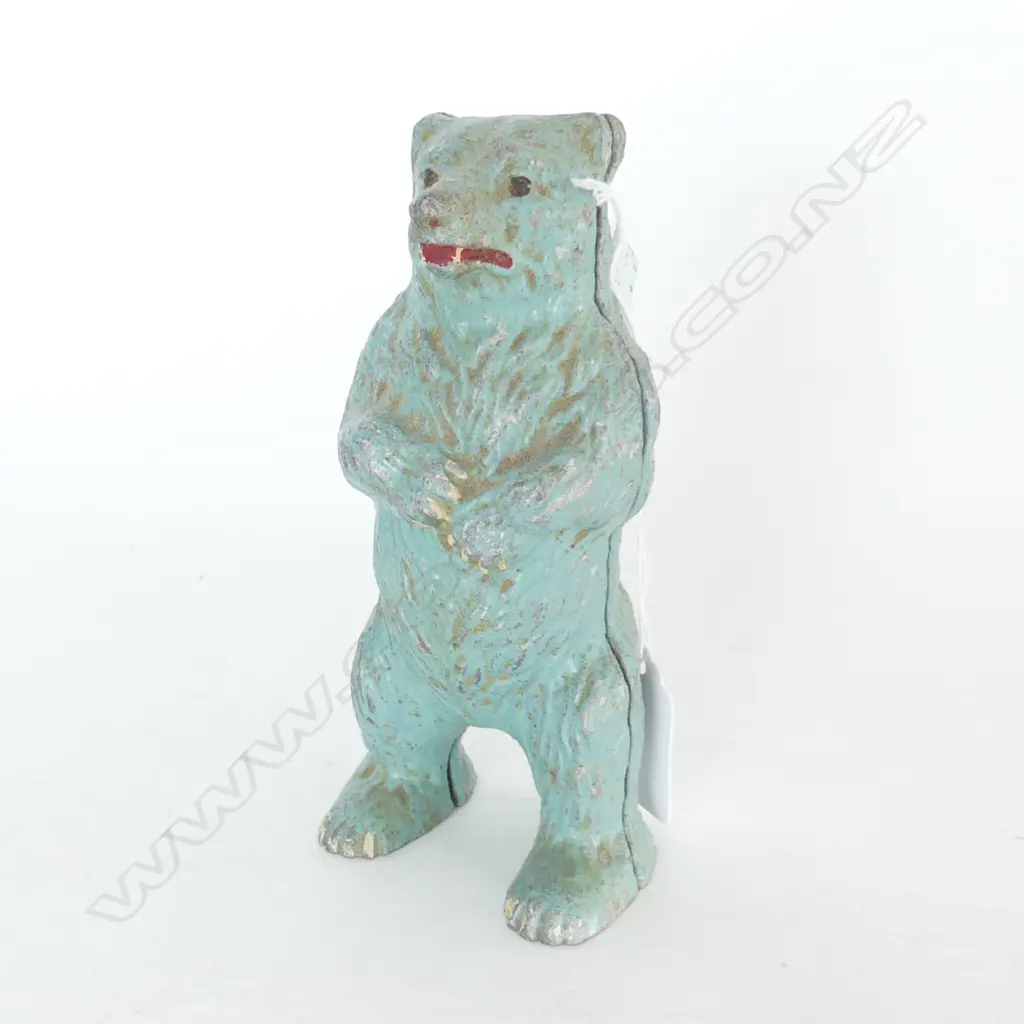 CAST ALLUMINIUM VINTAGE BEAR MONEY BOX H160MM Image 1++