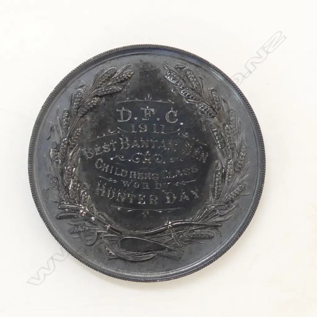 1911 MEDAL 'BEST BANTAM HEN CHILDRENS CLASS' Dia.46mm Image 1++