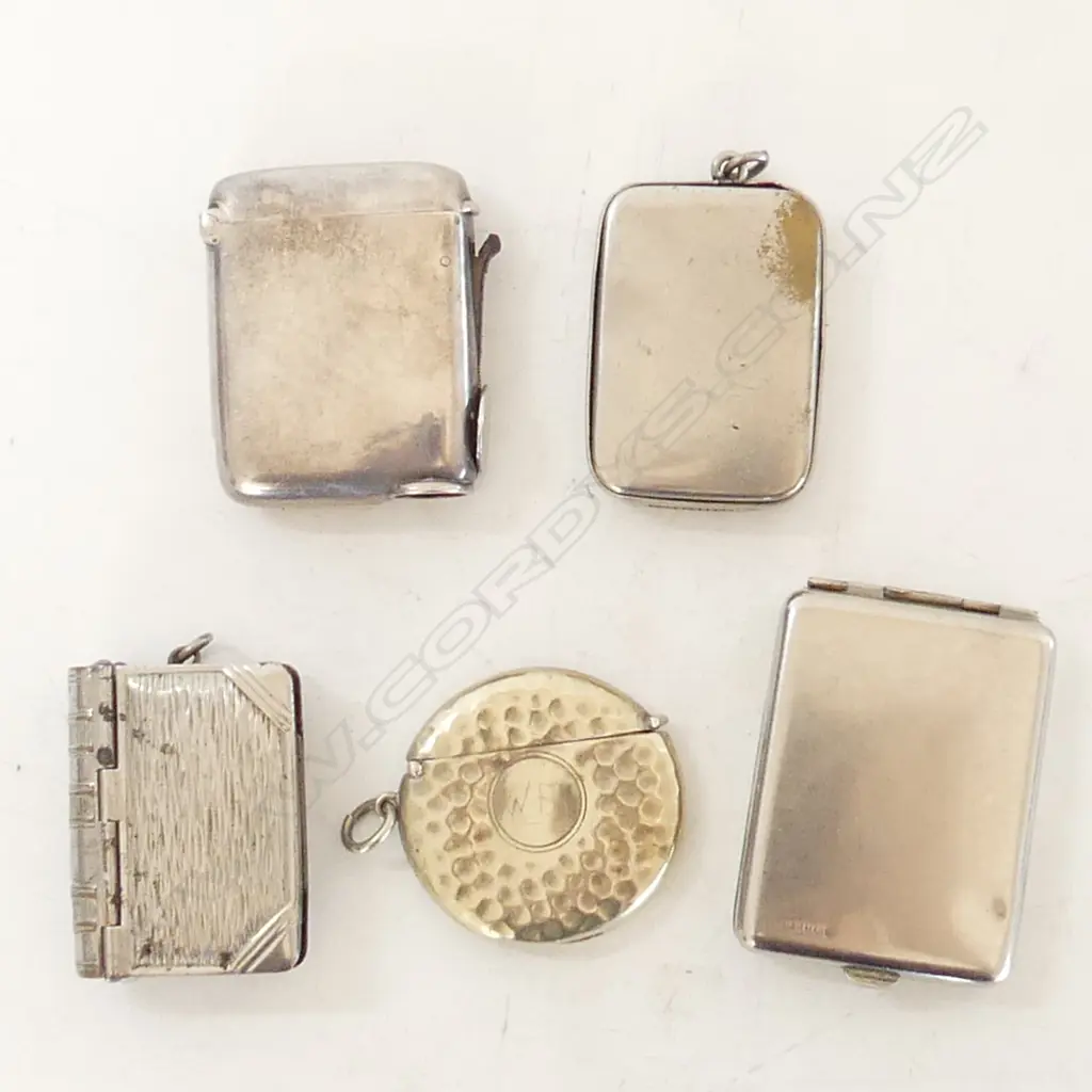 4 SILVER PLATE VESTAS + 1 STG, B'HAM 1896 60.5 GM Image 1++