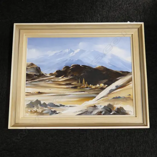 MAURICE BUCKLAND 'LATE AFTERNOON NEAR WANAKA', OIL ON BOARD, SIGNED & DATED '76, 445 x 600mm