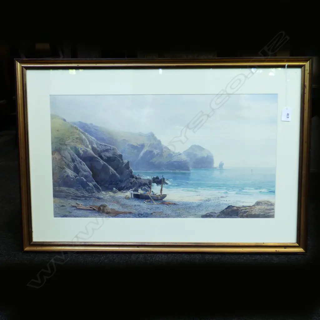 JAMES JACKSON CURNOCK (1839-91), 'PEMBROKESHIRE COAST' WC, 330x595mm Image 1++