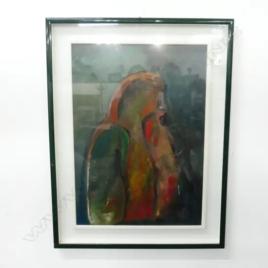 LG ABSTRACT OIL ON CANVAS, SIGNED 690x490mm