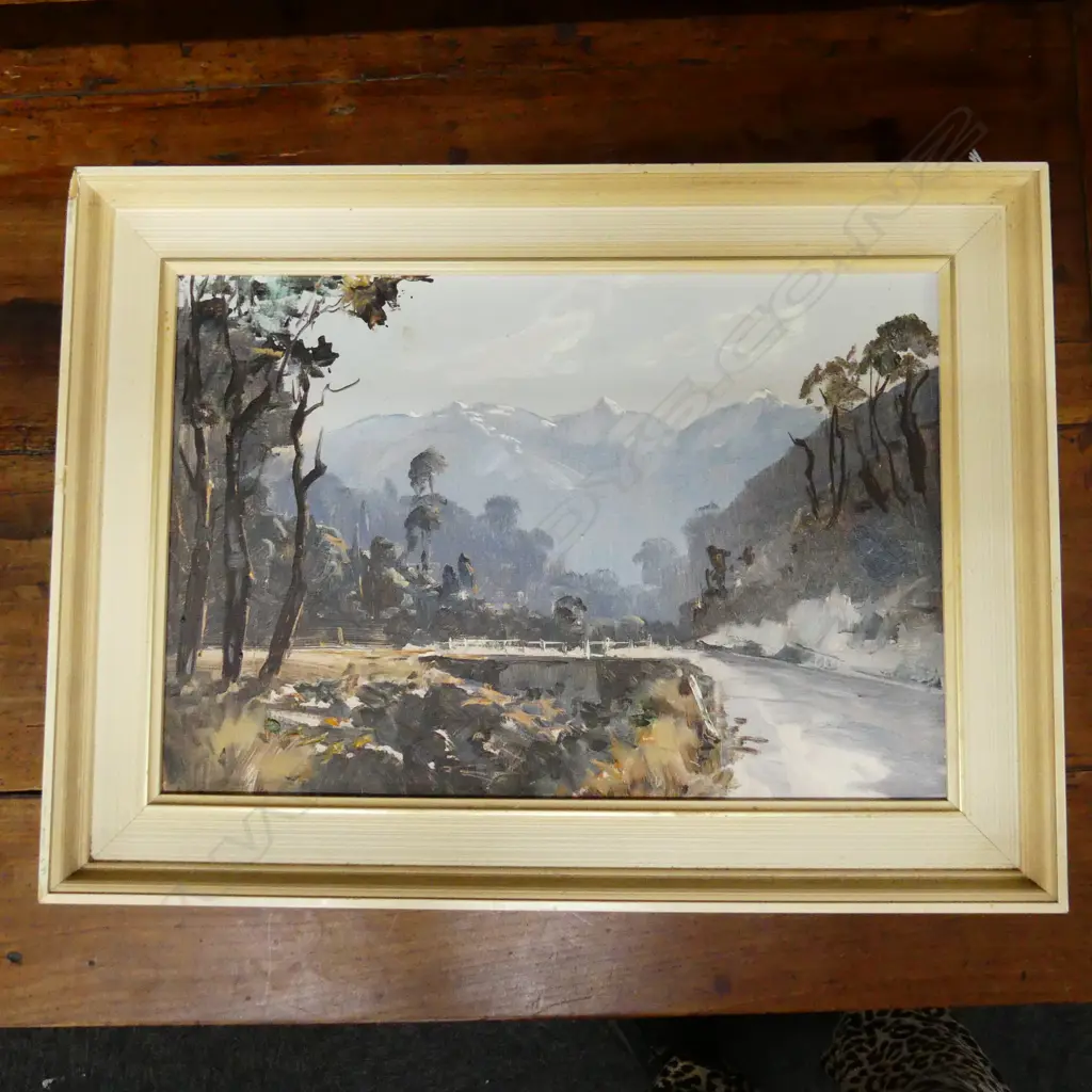 ASTON GREATHEAD 'ZALAS CREEK HAAST PASS WESTLAND' OIL ON BOARD 265x395mm Image 1++