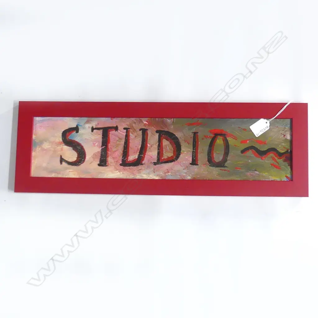 ALAN TAYLOR, STUDIO, ACRYLIC ON BOARD, SIGNED TO REVERSE, 115 x 500mm Image 1++