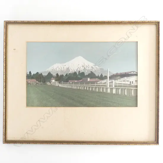 VINTAGE H/COLOURED PHOTO STRATFORD RACECOURSE 1940'S/50'S