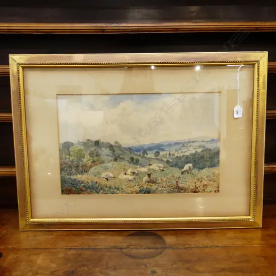 LATE 19thC WC SIGNED PARROTT 'LANDSCAPE NEAR SHEPTON MALLET SOMERSET' 305x480mm