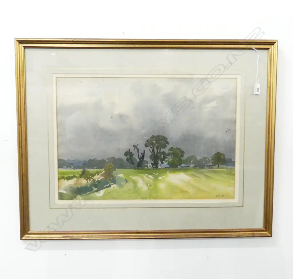 SIGNED WC 'PASSING STORM' 380x550mm - some foxing Image 1++