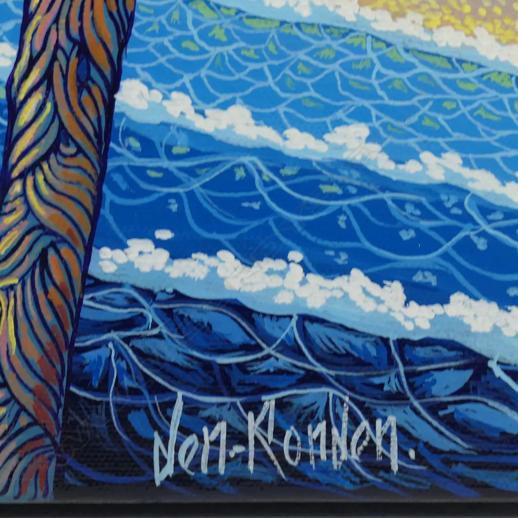 ROB DEN RONDEN (AUST.) 'SEA CHANGE' ACRYLIC ON CANVAS 800x800mm Image 1++