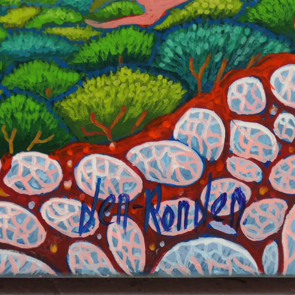 ROB DEN RONDEN (AUST.) 'SEA CHANGE' ACRYLIC ON CANVAS 800x800mm Image 1++