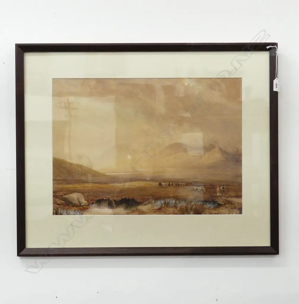 MID 19thC WC 'FROM NEAR SKEA LOOKING TOWARDS THE FLORENCE COURT MOUNTAINS CO. FERMANAGH' 1850 385x535mm Image 1++