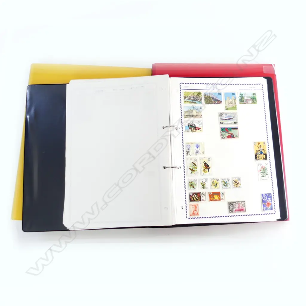 3 FOLDERS ASST. WORLD STAMPS Image 1++