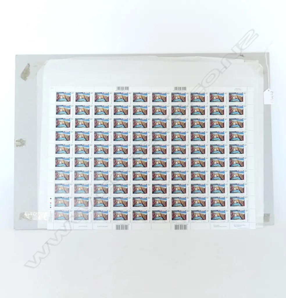 SHEET OF 100 STAMPS: McCAHON PROMISED LAND 40c Image 1++