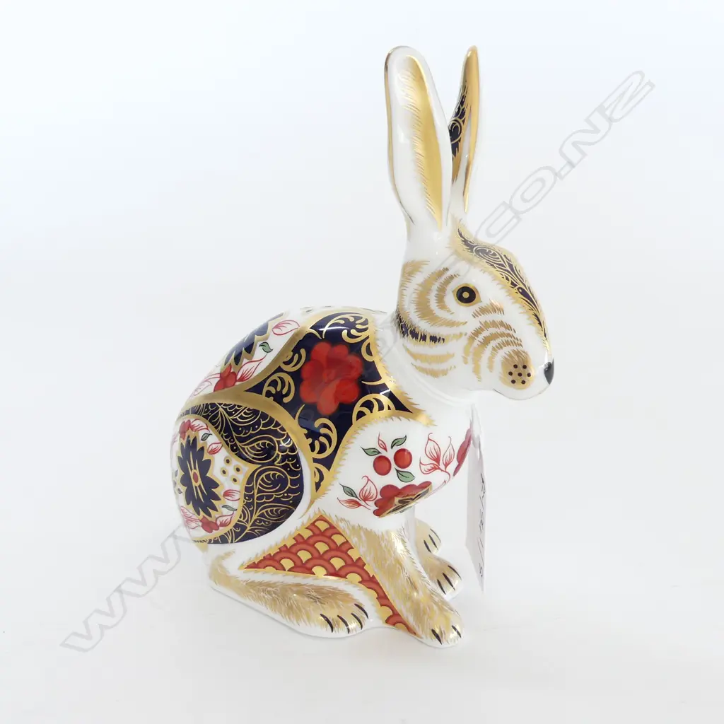 ROYAL CROWN DERBY OLD IMARI HARE PAPERWEIGHT H.130mm Image 1++