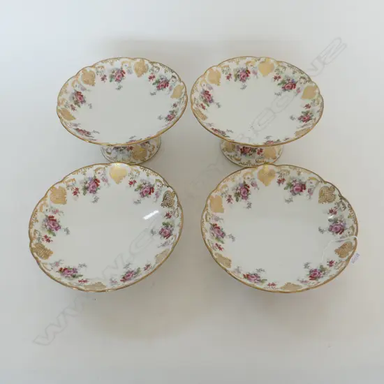 4 LIMOGE COMPORTS FLORAL PAT DIA 230MM