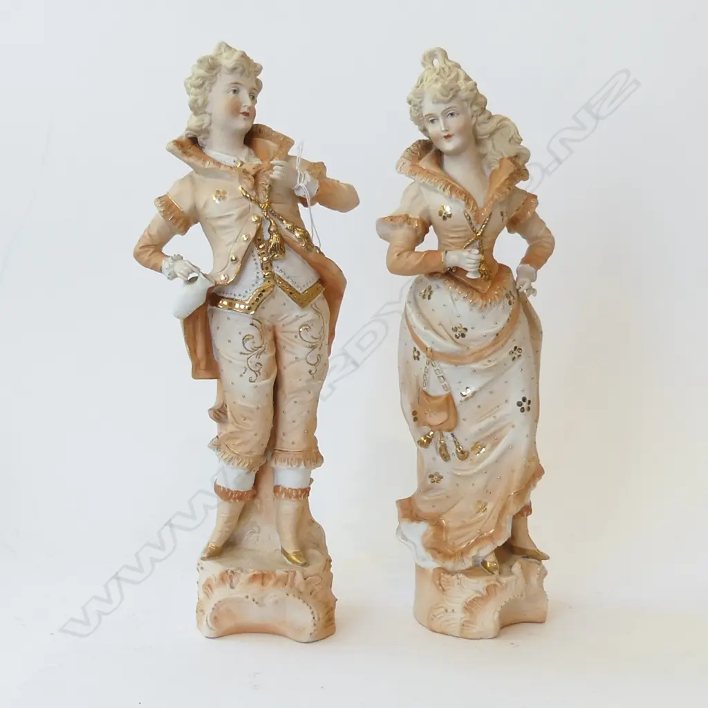 PR EDWARDIAN BISQUE FIGURINES H400MM Image 1++