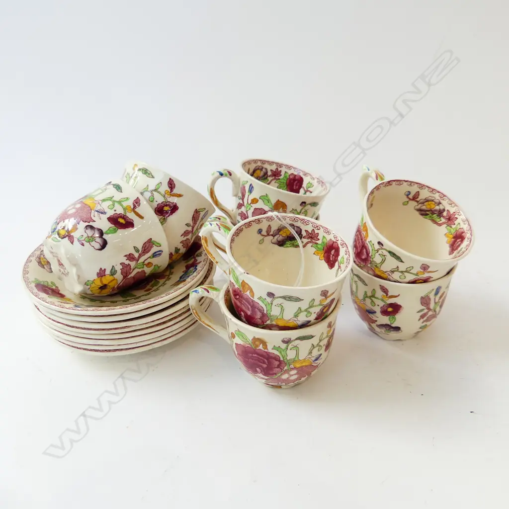 MASONS REGENCY SET OF 8 COFFEE CUPS & SAUCERS 16 PIECES  Image 1++