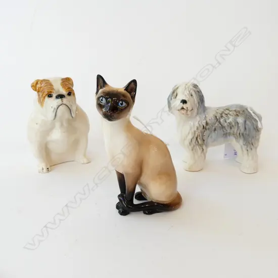R/D SIAMESE CAT H140MM R/D BULLDOG H130MM & ENGLISH SHEEPDOG H120MM
