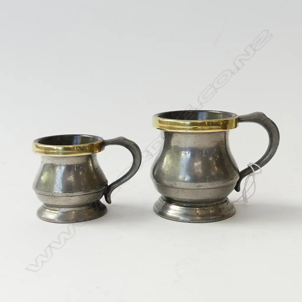 2 PEWTER GILL MEASURES H.75mm  Image 1++