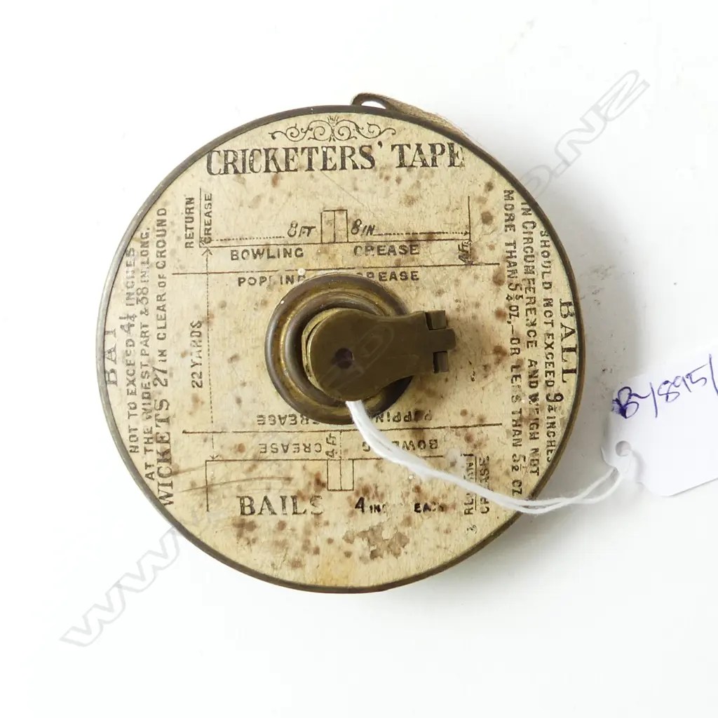 ANTIQUE CRICKETERS TAPE 90mm dia Image 1++