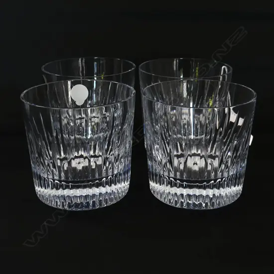 4 WATERFORD 'ELEGANCE' TUMBLERS H.95mm / 95mm dia