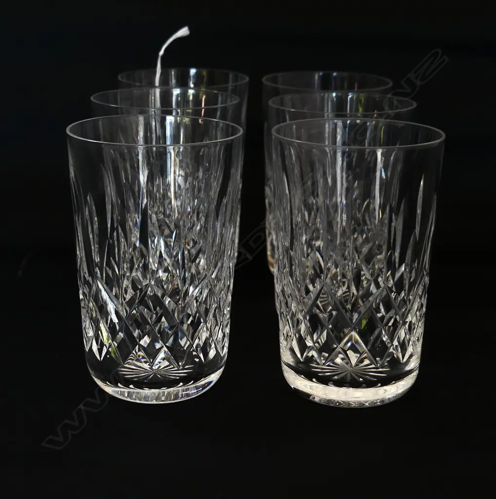 6 WATERFORD LISMORE 10oz TUMBLERS H.120mm Image 1++