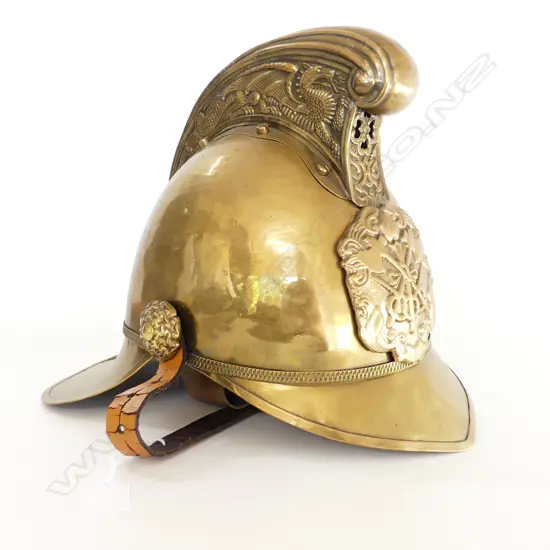 BRASS FIREMANS HELMET, MERRYWEATHER PATTERN
