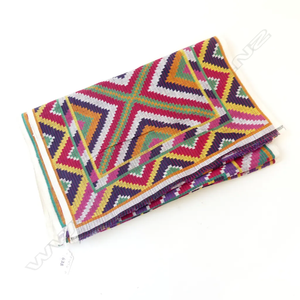 11 PANEL STRIP PHILLIPINES WOVEN TEXTILE BRIGHT TONES 4060 X 410mm (50) Image 1++