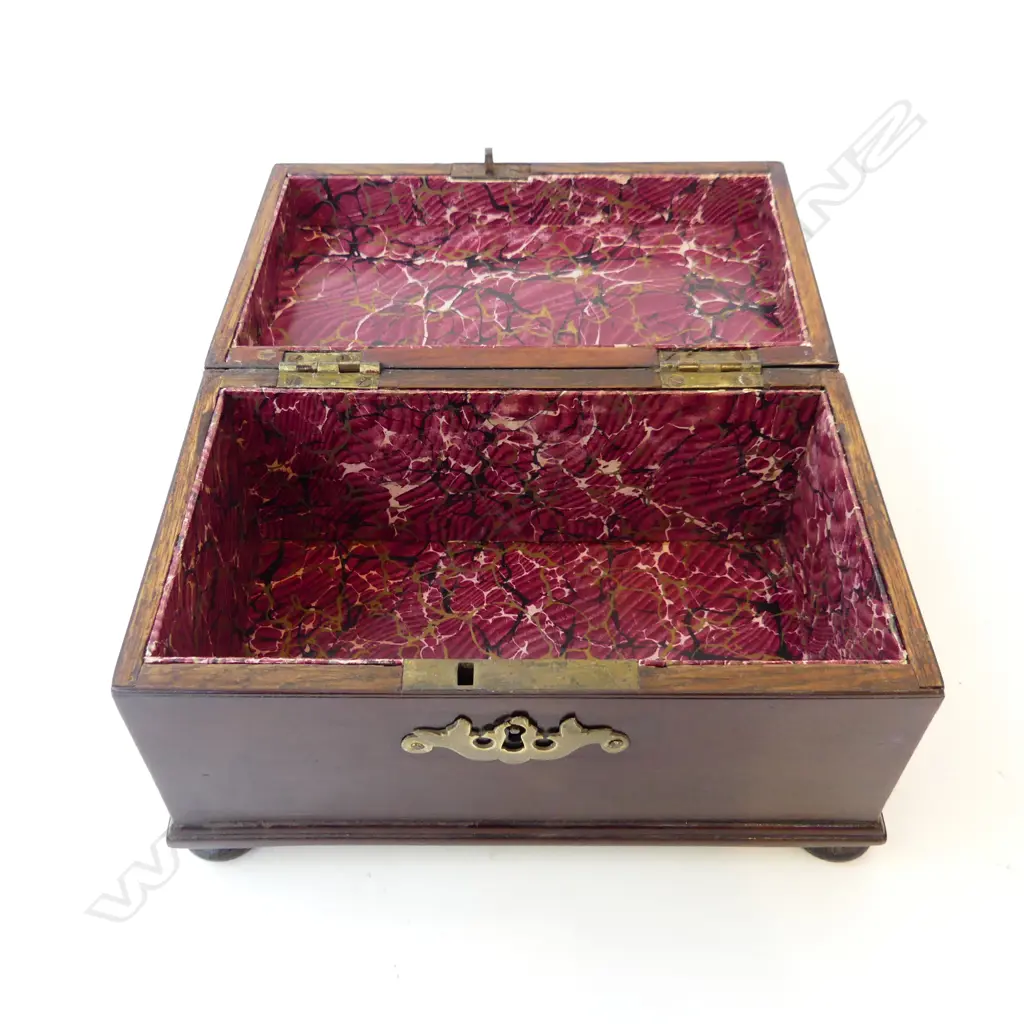 GEO MAHOGANY TEA CADDY L220 H140MM Image 1++