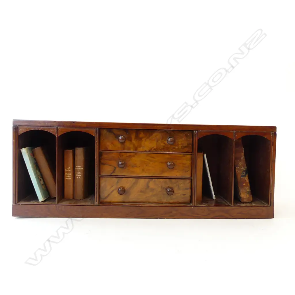 WALNUT DESK COMPANION WITH CONTENTS L500 H170MM Image 1++