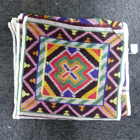 17 PANEL STRIP PHILLIPINES WOVEN TEXTILE BRIGHT TONES 6600 X 370mm (51)