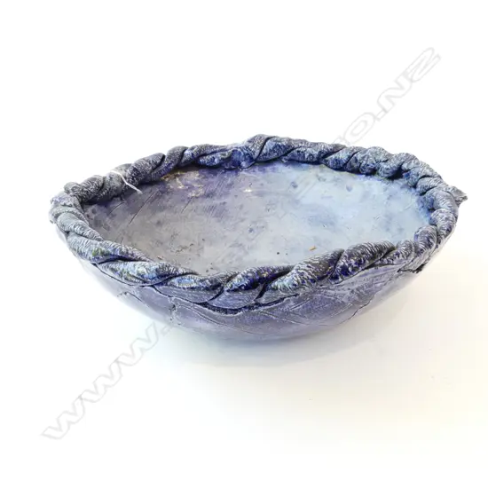 LG BLUE STUDIO POTTERY BOWL 340mm dia
