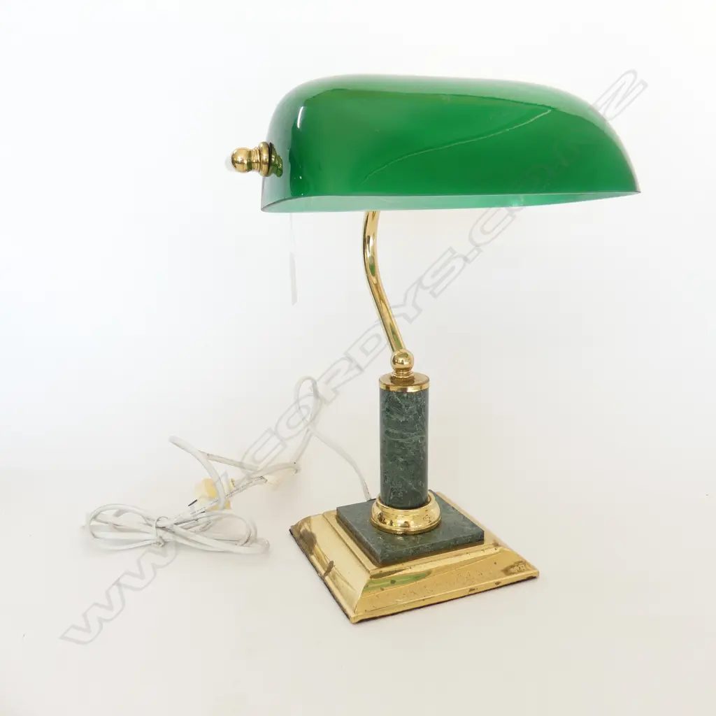 BRASS & MARBLE DESK LAMP H360MM Image 1++