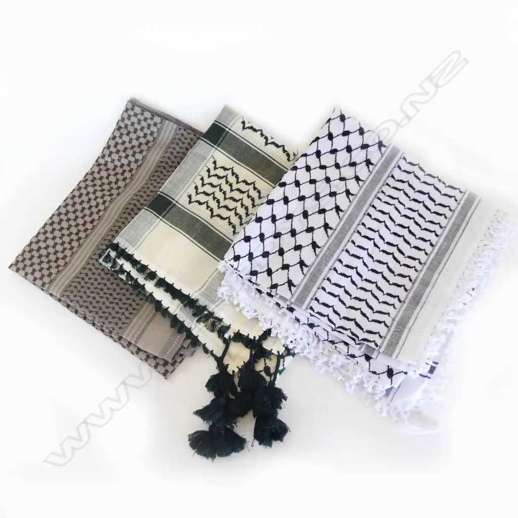 3 MIDDLE EASTERN COTTON SCARFS Image 1++